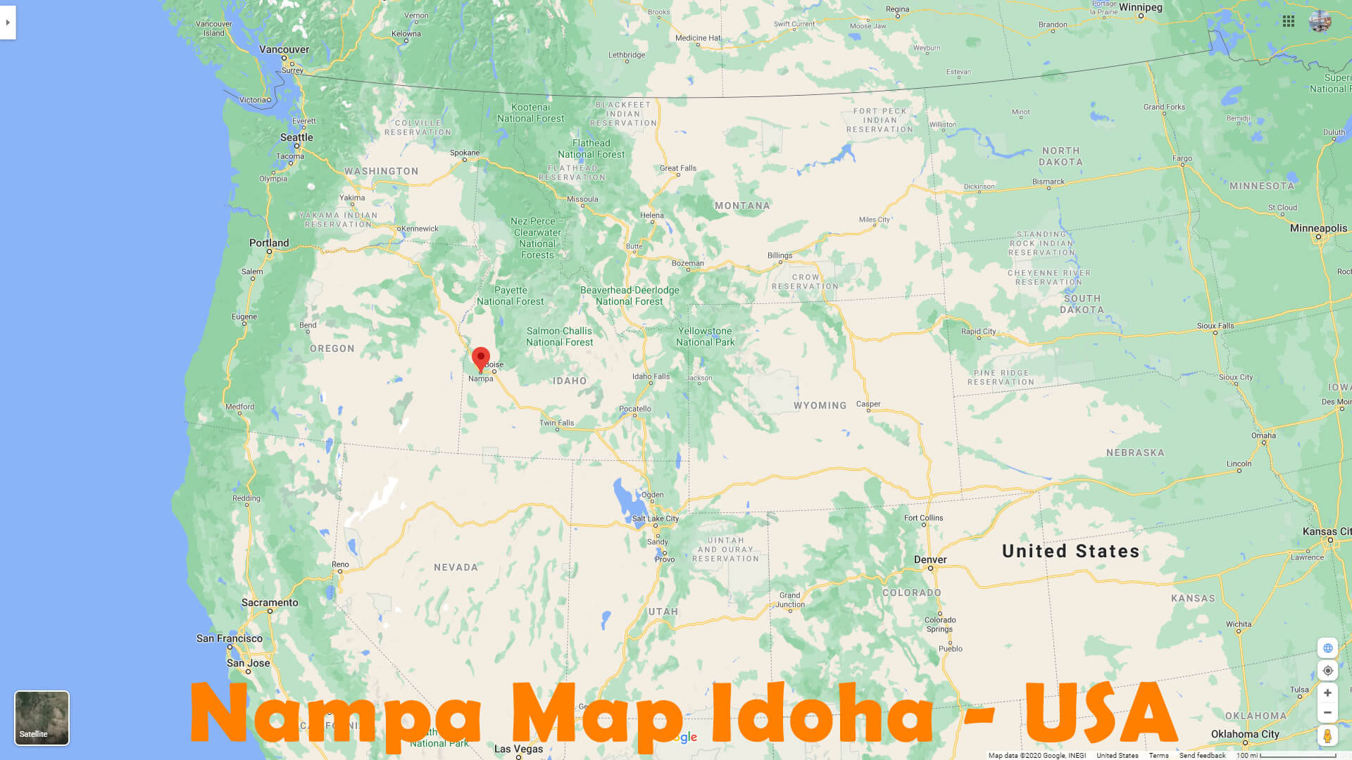 Nampa Map Idoha   USA